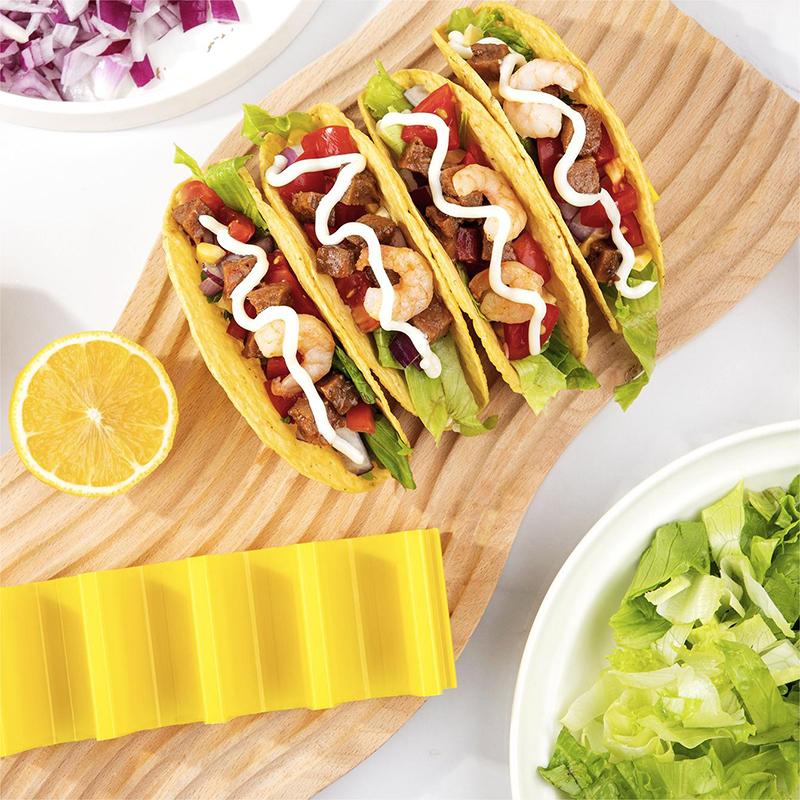 1/2/3pcs Taco Holders Colorful Mexican Food Hard Stand Holds Soft Shells Wave Shape Kitchen Tool Restaurant Pancake Shelf