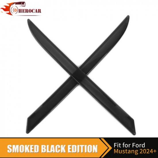 Smoked Black Rear Fog Light Lamp Trim Cover For Ford Mustang 2024-25 Accessories