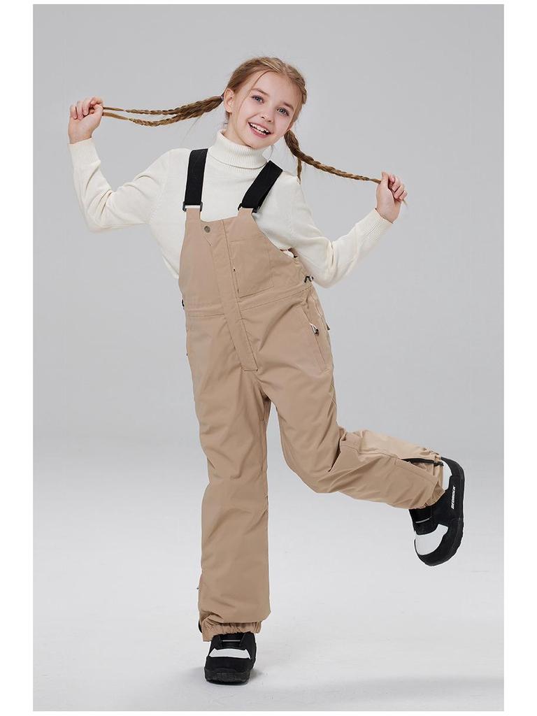Kids' Winter Ski & Snowboard Bib Pants - Warm, Thick, and Snowproof