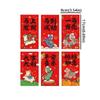 6pcs Traditional Style Chinese New Year Red Envelope Paper Lucky Red Pockets  Marriage Occasion