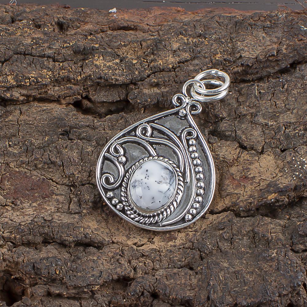 

Подвеска с дендритовым опалом, Ювелирное изделие с драгоценным камнем, Подвеска из стерлингового серебра 925 пробы, Подарок для женщин, Подвеска ручной работы 1.45 Inches