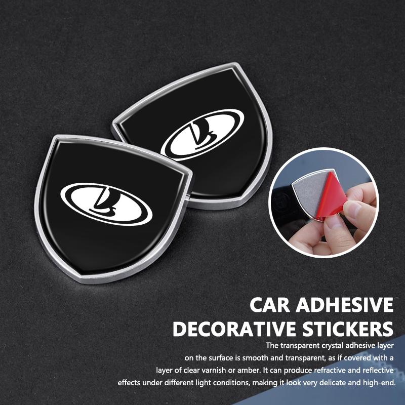 For Lada Metal Car Emblem Window Trunk Decorative Decals Auto Sticker Accessories Vesta Granta Largus Vaz Samara Vesta Niva 4X4