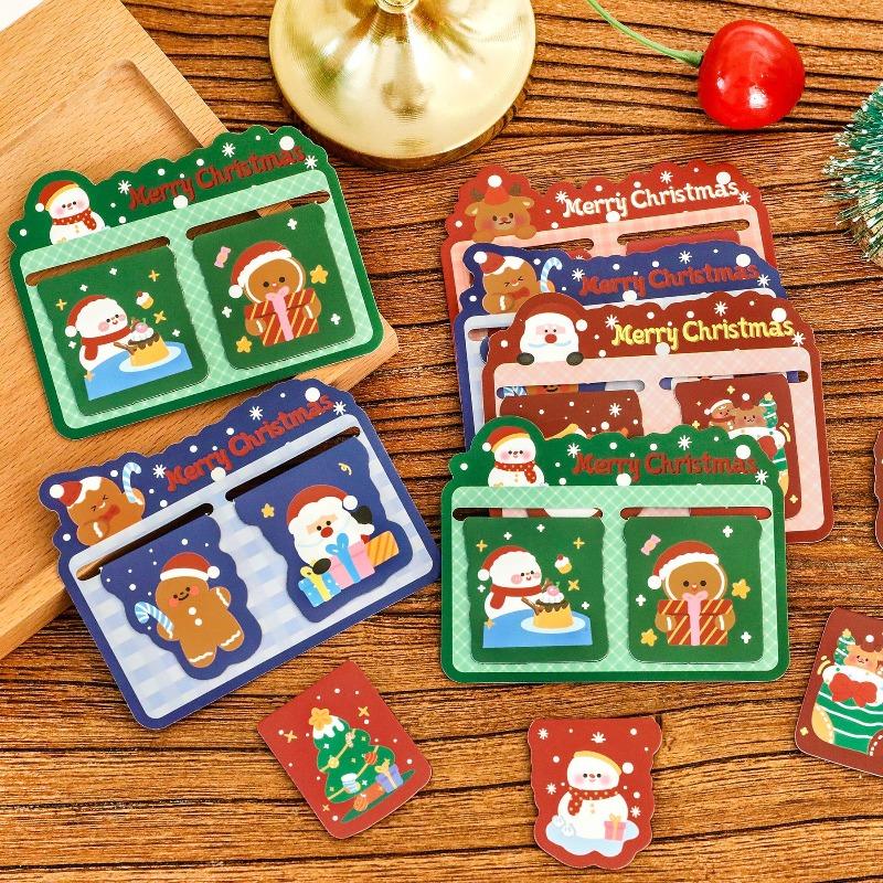 Weihnachts-Magnetlesezeichen, Niedlicher und speziell geformter Doppelseitenhalter für Studenten, Weihnachtspapeterie-Magnetlesezeichen
