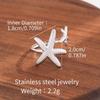 Stainless Steel Adjustable Open Ring - Colorfast Titanium Jewelry