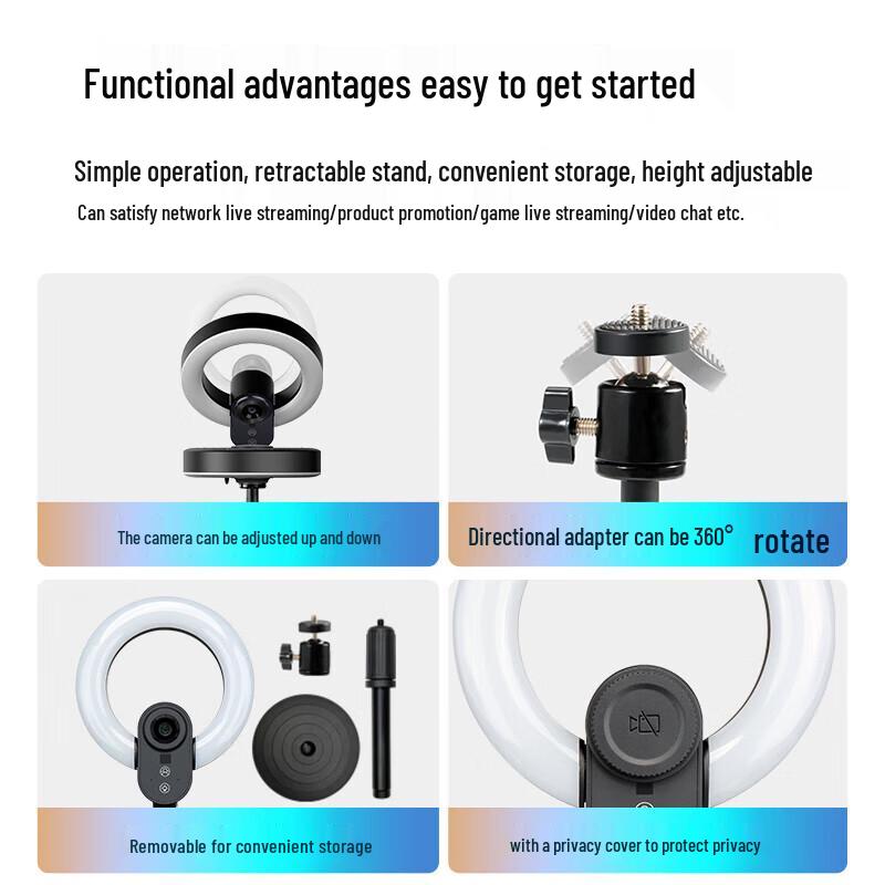 Aoni 4K Live Stream Webcam with Auto Focus