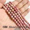 Natural Rose Pink Rhodochrosite Loose Round Heart Flat Chips Beads for Jewelry Making Bracelets Necklace DIY Accessories