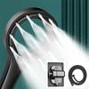 1-3Pcs Ring-shaped ABS Large Panel Spray Water-saving Shower Head Anti-blocking Handheld Bath Showerhead Rainfall Shower Set