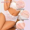 1 Pezzo Donna Lusso Ricamo Floreale Sexy Pizzo Mutandine Vita Alta Elastico Biancheria Intima Donna Traspirante Pizzo Patchwork Lingerie Nuovo