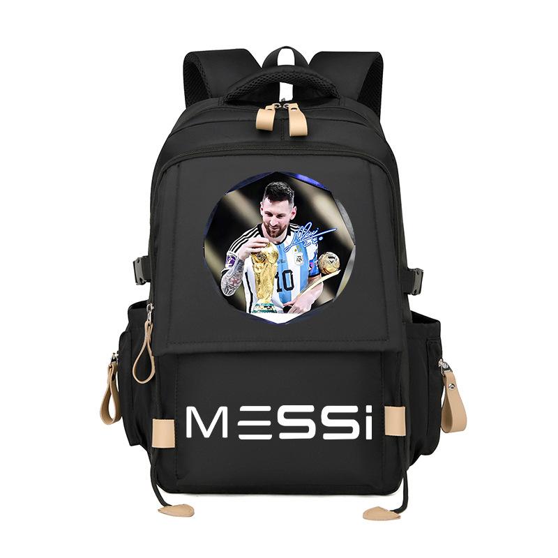 Messi Argentina Schoolbag Large Capacity Junior High School Students Boys And Girls Primary School Backpack Travel Bag Football Backpack