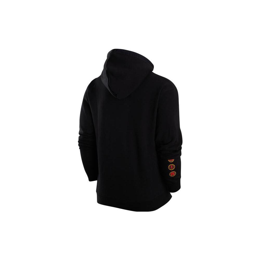 Jordan Essentials Logo Print Hoodie With Drawstring And Long Sleeves Men Hoodie Black DX6595-010