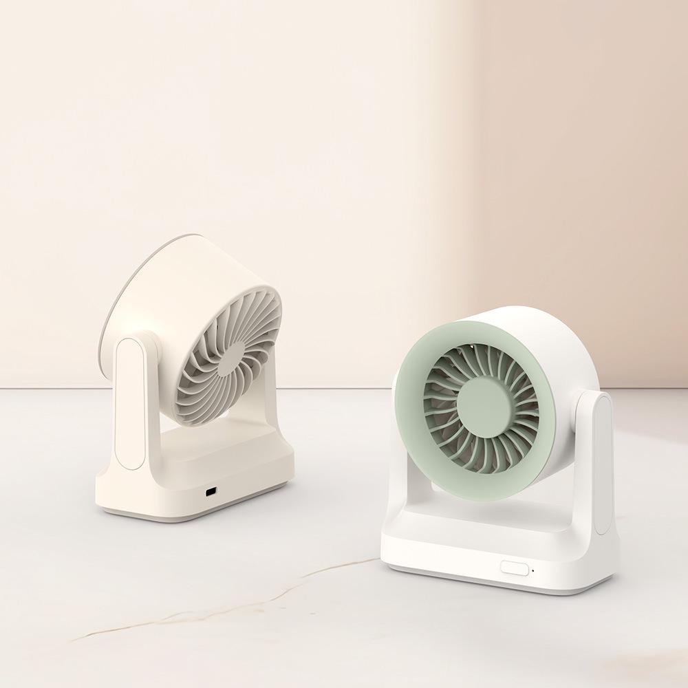 New 2026 Mini Rechargeable Silent Desktop Fan - Portable, Rotatable, Long-Lasting Office Fan