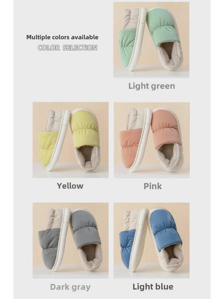 2023 New Waterproof Non-Slip Warm Cotton Indoor Slippers for Women & Men