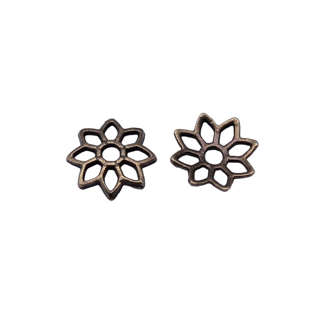 Multi Color Swirl Flower Bead Caps Spacer Beads For Jewelry Making Components
