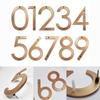 Floating House Number Gold Modern #0-9 Address Plaque