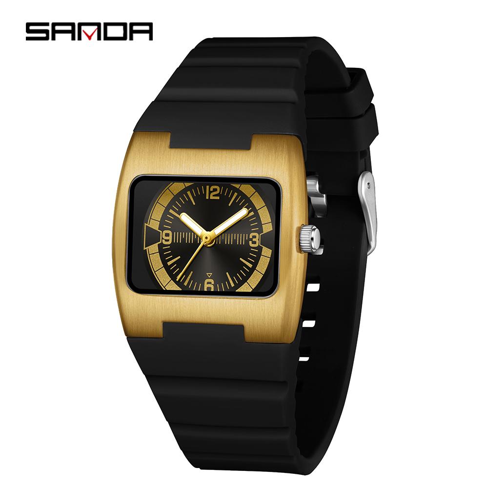 SANDA 3280 Fashion Men's Quartz Watch Creative Wristwatch Simple Waterproof Casual Watches for Man reloj hombre -2
