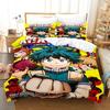 My Hero Academia Bettwäsche-Set Japan Anime Bequeme Bettbezüge Einzelbett Doppelbett Queen-Size Twin-Size Vollgröße Bettbezug Jugendzimmer