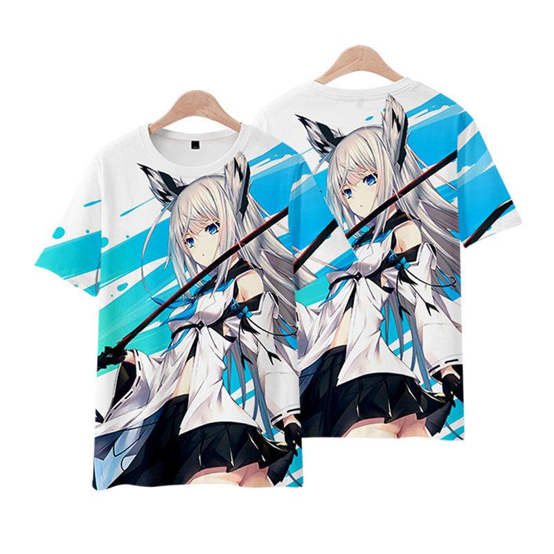 Hololive VTuber Nakiri Ayame Shirakami Fubuki T-shirts 3D Print Kid Anime Tee Men Women Short sleeve Top Harajuku O-Neck T shirt