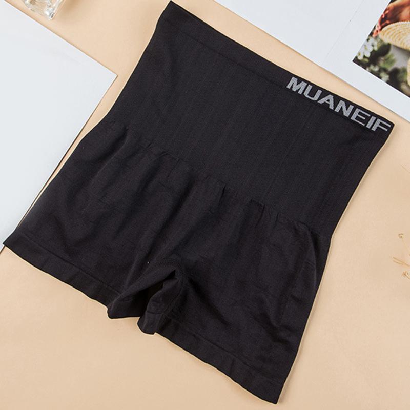 

Брюки с высокой талией для контроля живота, бесшовные шорты для формирования тела, спортивные шорты, женские боксеры, защитные трусы чёрный