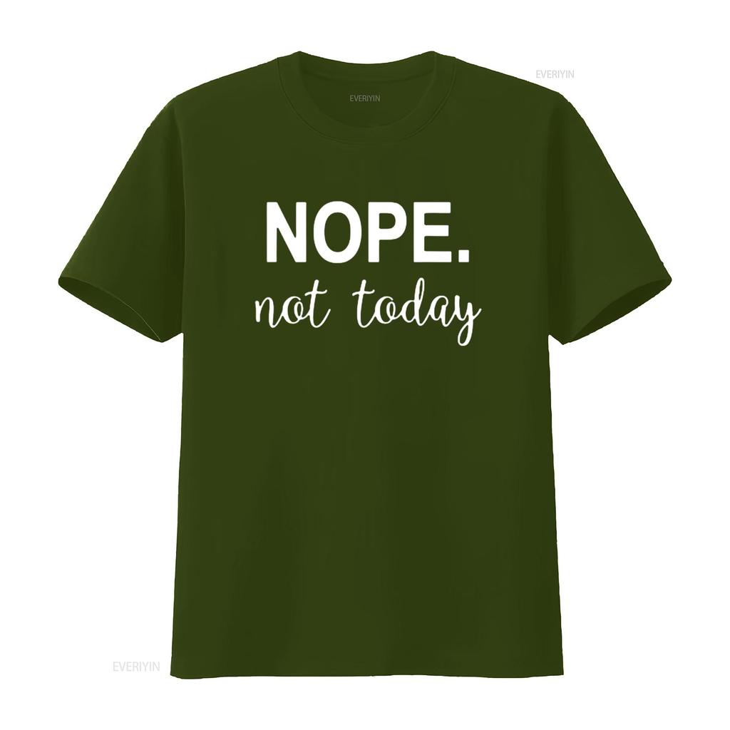 Damen Nein Nicht Heute T-Shirt Schwarz Klein vintage Gewaschen Weich Vielseitig Designerkleidung Grafik Streetwear homme Unisex