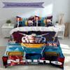 3pcs Custom Name Mobile Suit Gundam Set,Includes 1 Duvet Cover and 2 Pillowcases,All-season Bedroom Decor