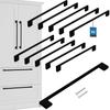 Kotarbau® Kitchen Furniture Handle Classic Modern Oblong Long Matte Black 289 Mm Spacing 256 Mm Set Of 10