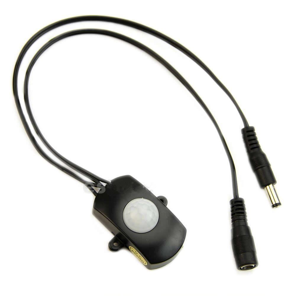

DC 5V-24V Adjustable Mini PIR Infrared Motion Sensor Detector LED Light Strip USB Strip Switch For Corridor Closet Underbed чорний