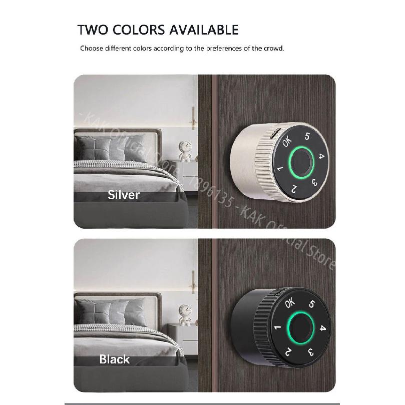 KAK Tuya APP Fingerprint Cylinder Smart Door Lock Electronic Digital Password Code Lock Keyless Remote Control Lock Hardware