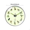 Bird Theme Wall Clock, Glow in The Dark Accessories, Decor for Bathroom, Farmhouse, Office,