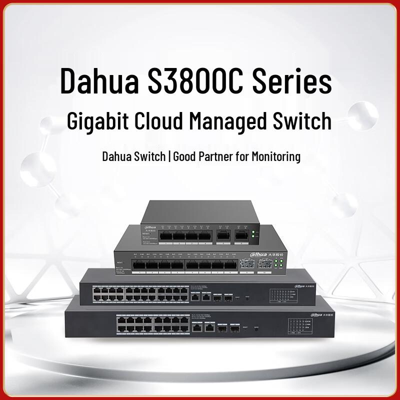 Dahua DH-S3800C-24GT2GT2GF Cloud Managed Gigabit Switch CN Plug (adapter Included)