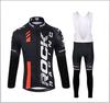 Cycling Suit Long Sleeve Strap Set Mountain Road Suit Autumn and Winter Velvet Outdoor Cycling Suit Set