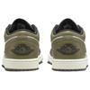 Air Jordan 1 Low Black Toe Medium Olive Men Sneakers Green White 553558-092