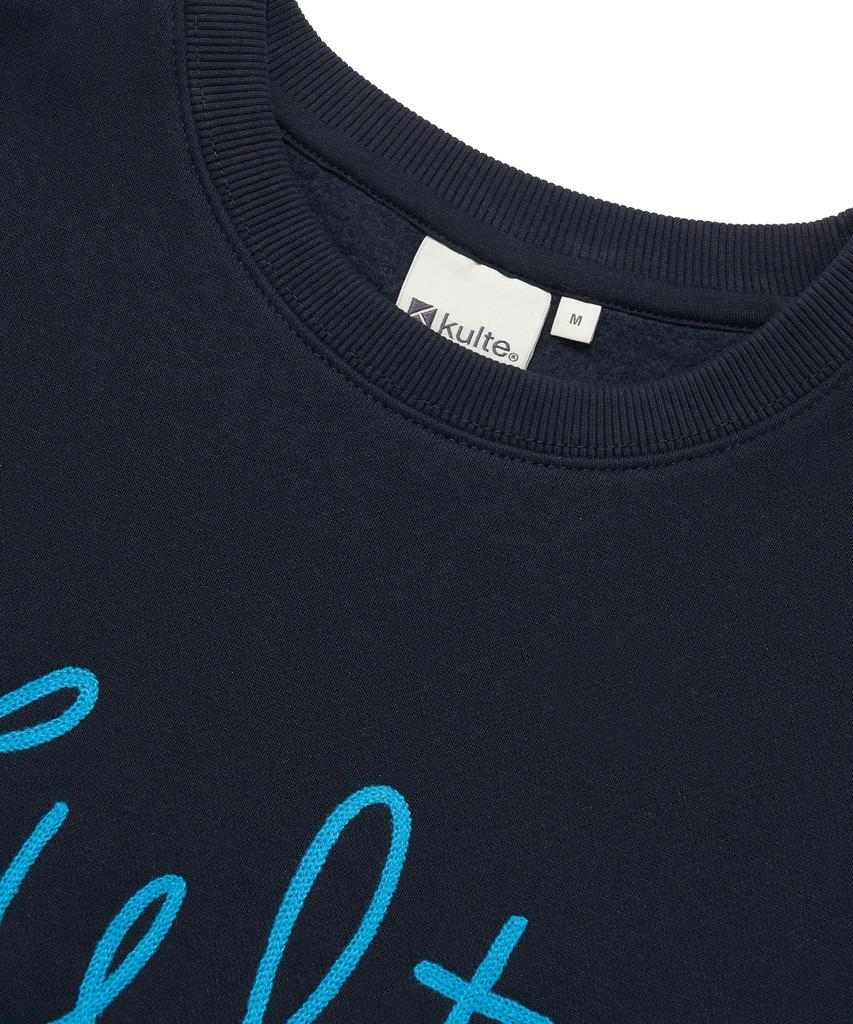 KULTE Script Chain Emb CrewneckD.Navy