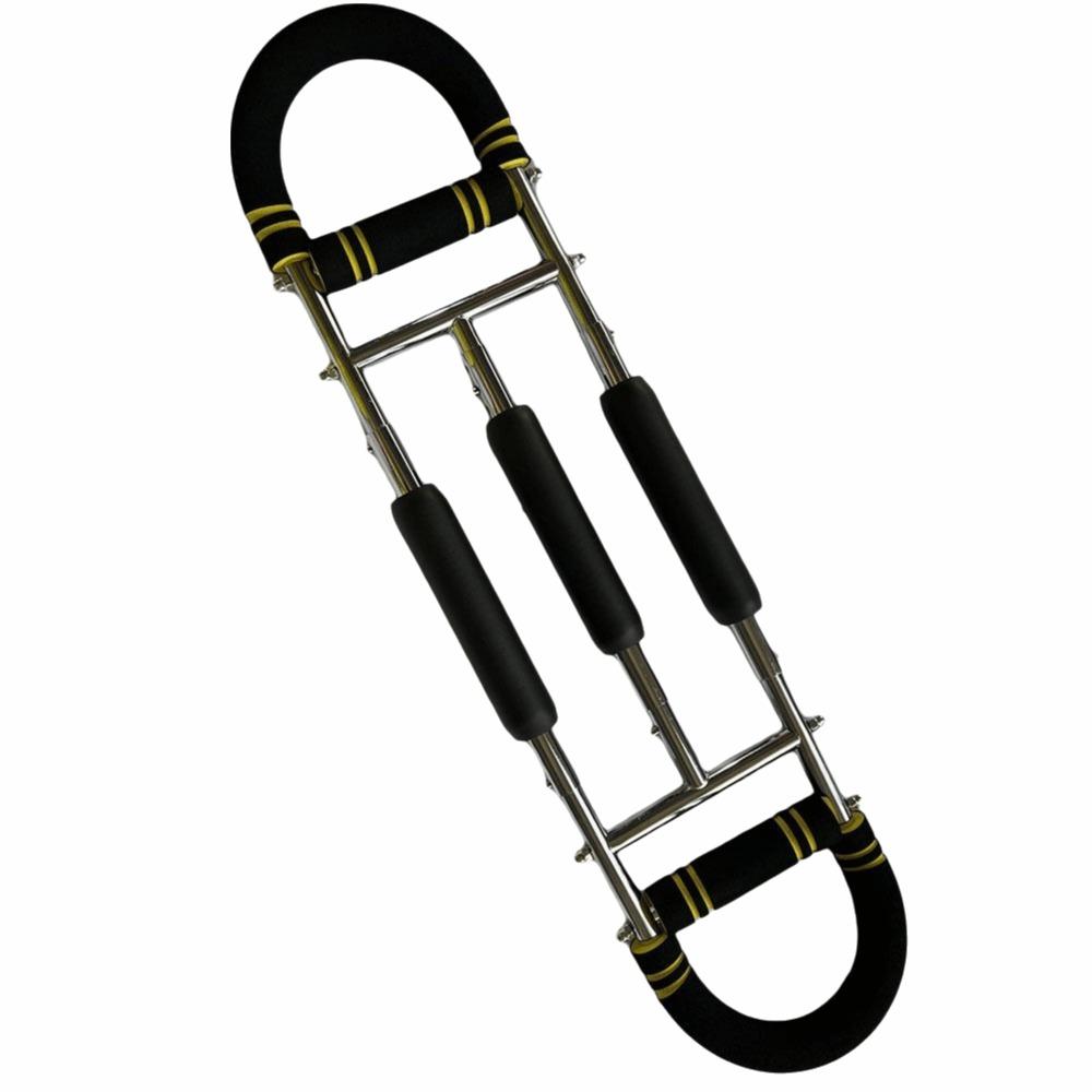 Adjustable Arm Trainer Triple-Spring Chest Expander Arm Twist  Indoor Workout 45kg-black and yellow
