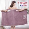1 Pcs Women/Girls Wearable Bath Towel Robe - Fast Drying for Beach/Spa/Gym - Shower Wrap Towel