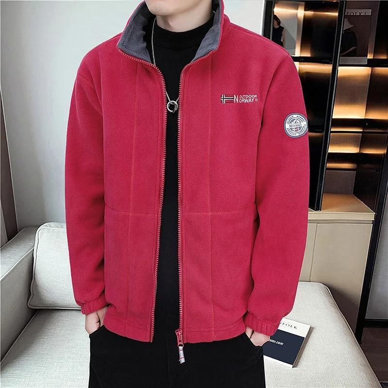 Thickened Fleece Hoodie Men's Clothing Cross-Border Live Broadcast Soft inside Coat Jacket Outerwear Summer Thin Model