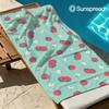 Aardbeien Gingham Bloemen Sneldrogende Badhanddoek Microvezel strandlaken lichtgewicht zwemmen kamperen yoga strand uit