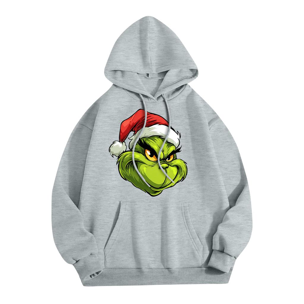Women's Fashion Christmas Printed Casual Hooded Sweatshirt With Pockets