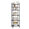Multi-layer Kitchen Storage Shelf with Wheels - Punch-free Microwave Oven Rack & Vegetable Sundries Organizer