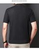 Men's Short-Sleeve Knit Sweater with Half-High Collar - Lightweight Pullover for Middle-Aged and Young Men