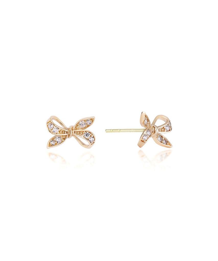 Lloyd Dear Ribbon Cubic 10K Gold Earrings Lptq2005T