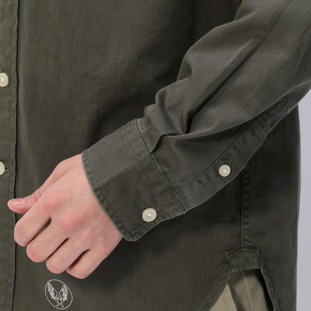 AVIREX Daily Twill Regular Shirts Size 075 Olive 6175109, Small,