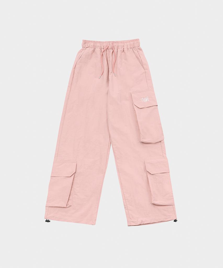 SLOW RECORD HOUSE Big Pocket Cargo Pants_Pink