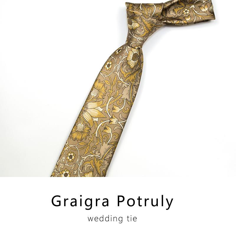 

Галстук 8 см с персонализированным принтом, завязанный вручную One Size