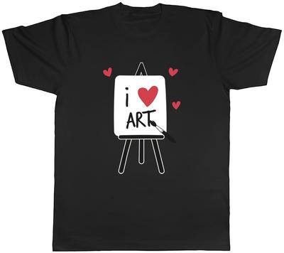 I Love Art Doodle Easel World Art Day Mens T-Shirt Tee Gift Top