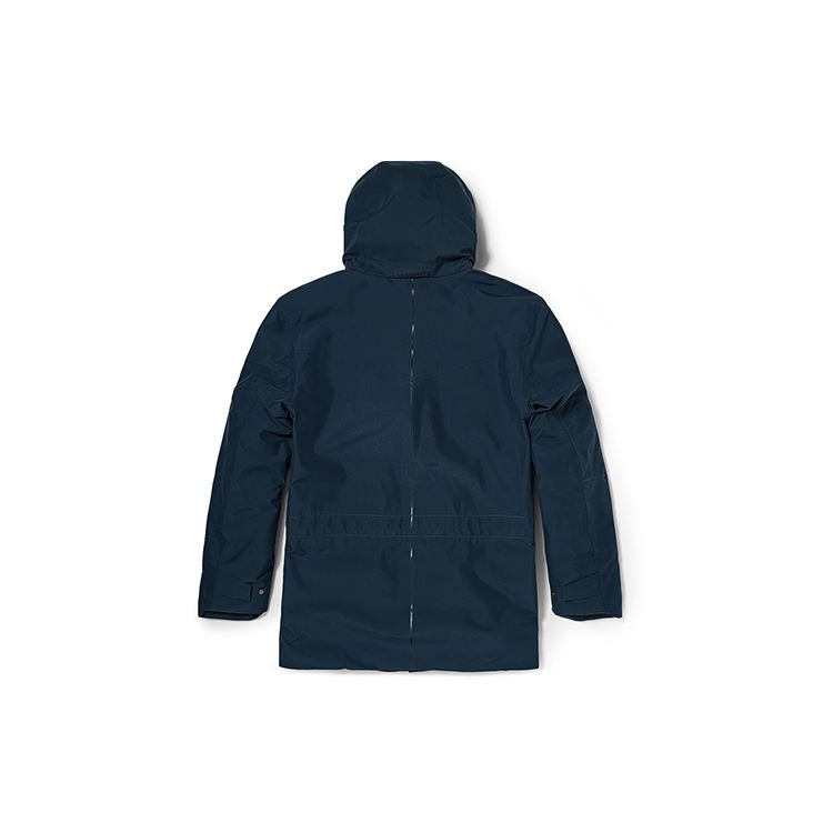 Timberland Windproof Warm Multi-Pocket Hooded Cotton Jacket Men outerwear Deep-Sapphire-Blue A5TPN-433