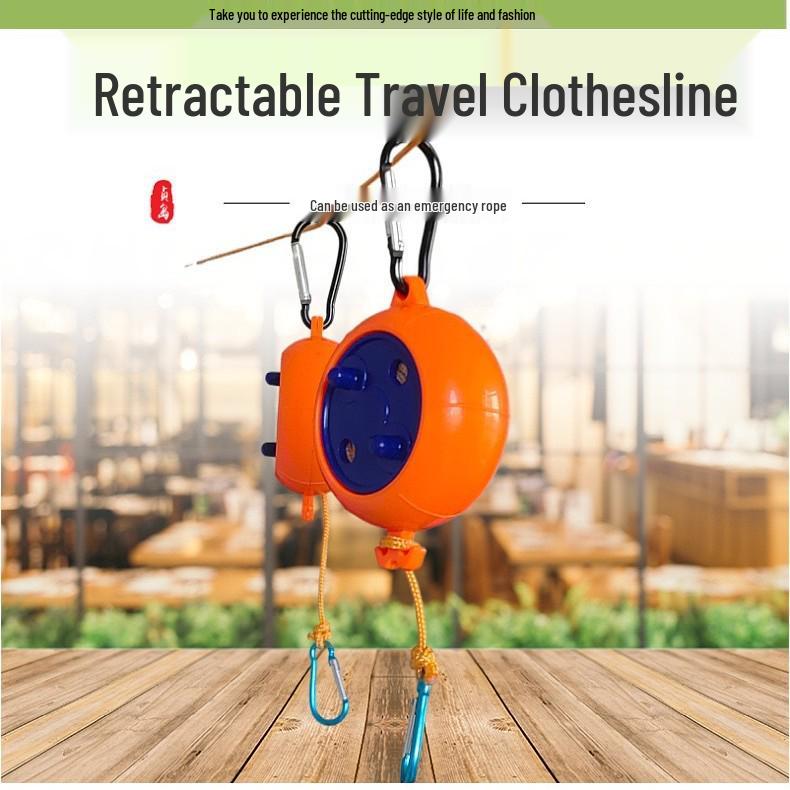 Compact 8m/10m Portable Travel Clothesline for Outdoor, Dorm, or Hotel Use