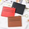 Thin Leather Coin Purse Solid Color Leather Short Wallets Vintage ID Credit Card Holder  Daily