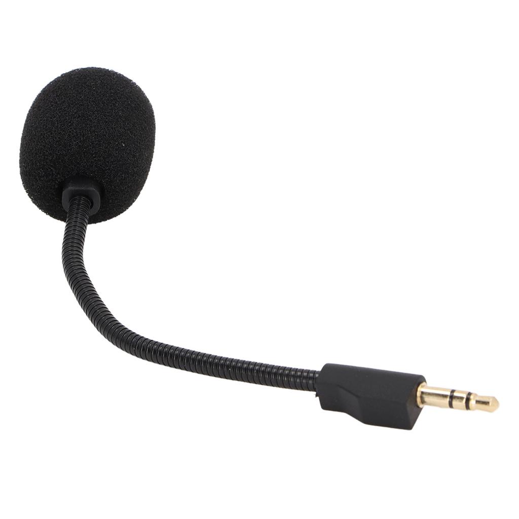 Ersatz-Spielmikrofon mit Schaumstoffabdeckung 3,5-mm-Klinke Geräuschunterdrückung Abnehmbarer Mikrofonarm für kabelloses Gaming-Headset