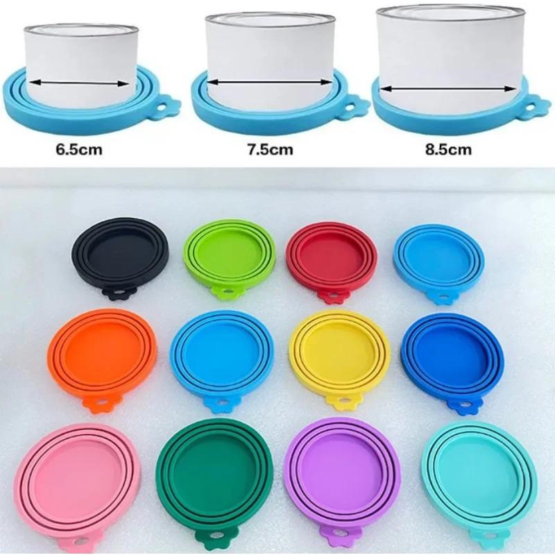 Reusable Silicone Pet Can Cover Fresh-keeping Cover with Spoon Sealing Cover Cat and Dog Food Storage Tank Cover Pet Supplies