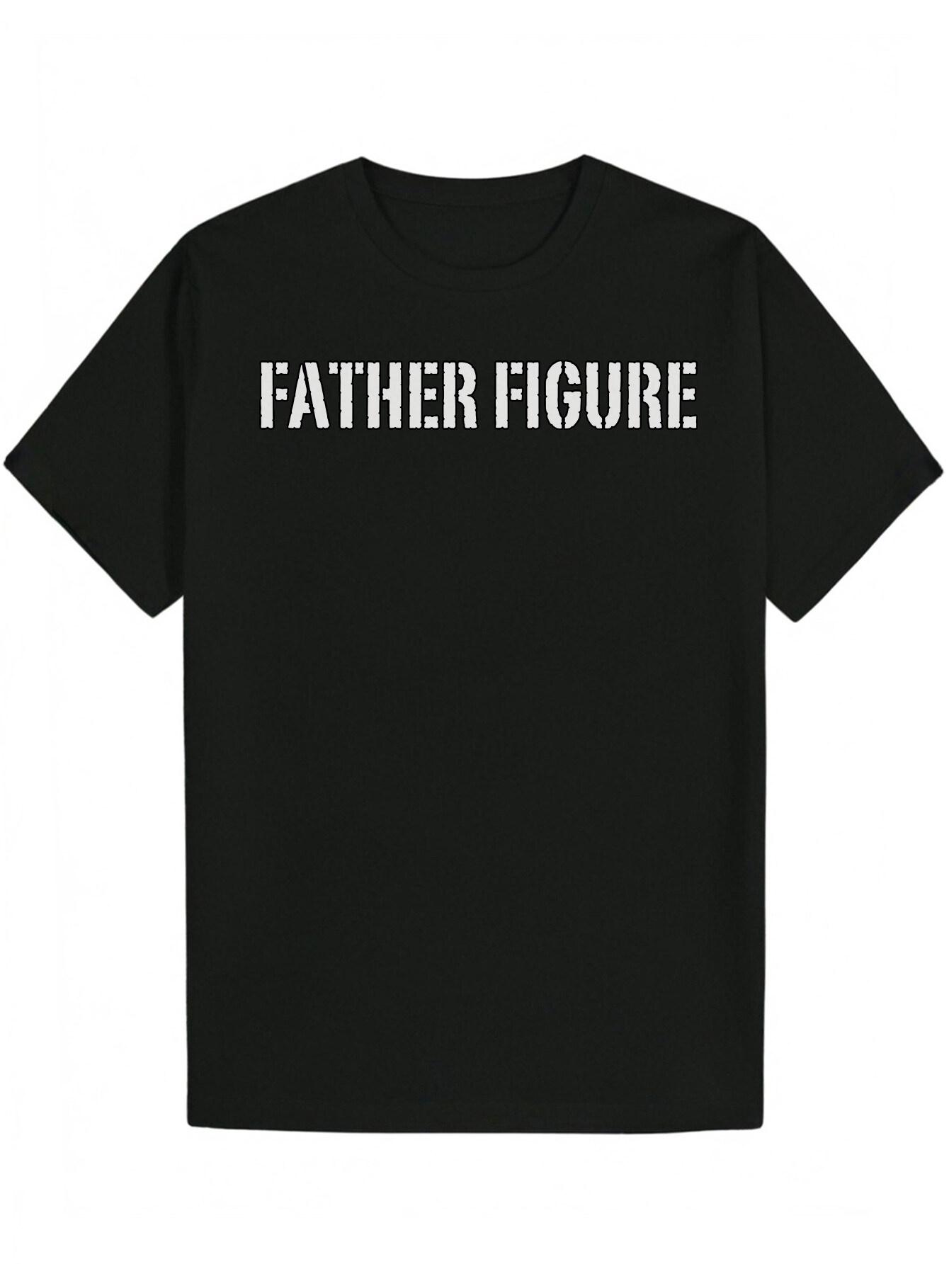 Casual Crew Neck T-shirt -  Father Figure  Letter Print XXL